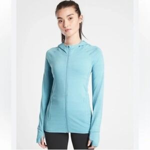 Athleta Women's Pacifica Illume UPF Relaxed Zip Jacket in Coastal Teal Size S